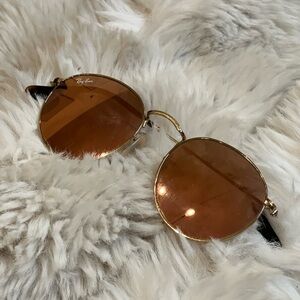 Ray-Ban Sunglasses Round Metal Rb3447n 001/z2 50 Gold Copper Flash